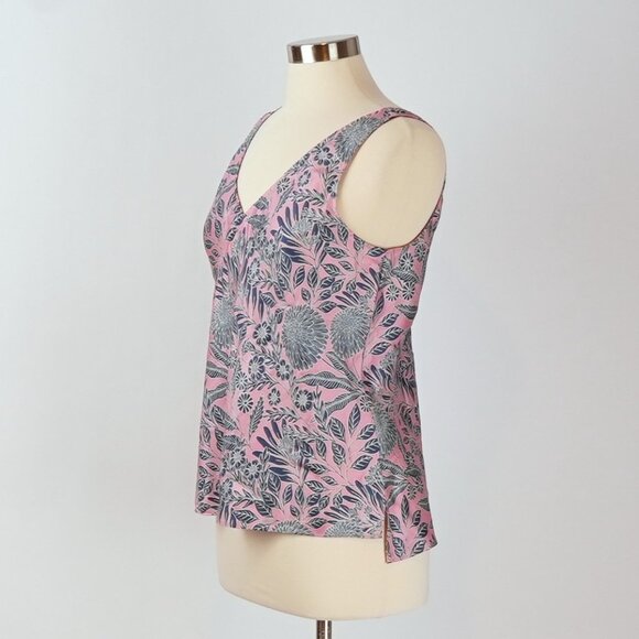 J Crew X Abigail Borg Silk Tank Prairie Rose - Size 6 - NWT - Picture 2 of 6